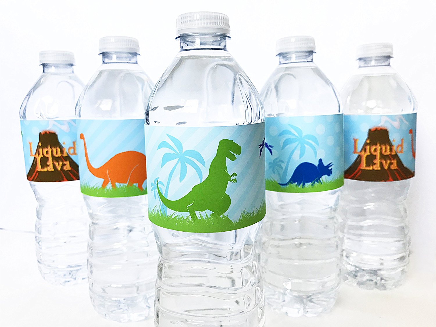 Dinosaur Bottle Wraps 20 Dinosaur Water Bottle Labels Made In The 