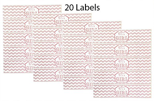 It's A Girl Bottle Wraps – 20 Baby Shower Water Bottle Labels – Baby Shower  Decorations – Made in the USA