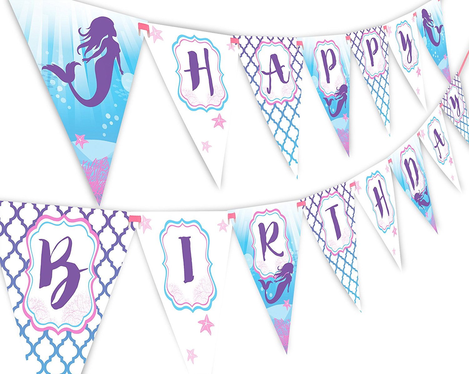 mermaid-happy-birthday-banner-pennant-under-the-sea-banner-purple
