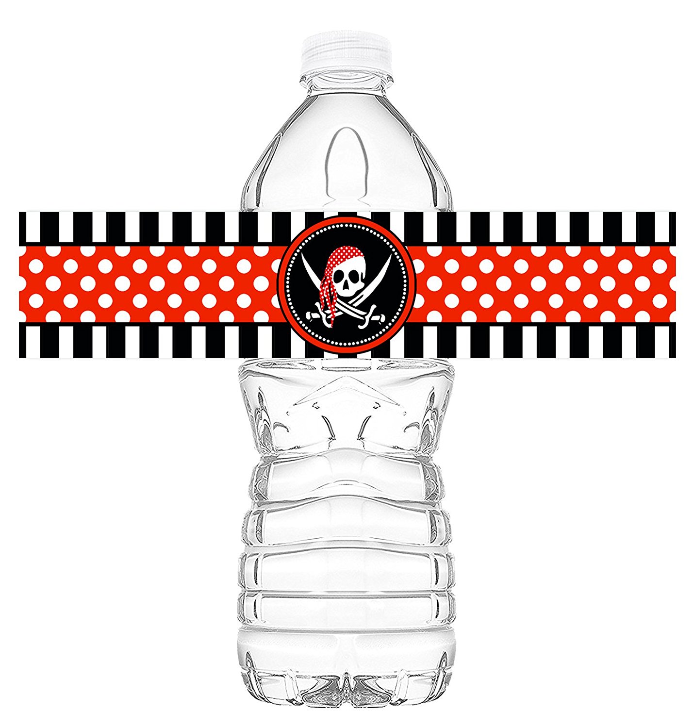 Pirate Bottle Wraps – 20 Pirate Water Bottle Labels – Pirate Decorations –  Made in the USA