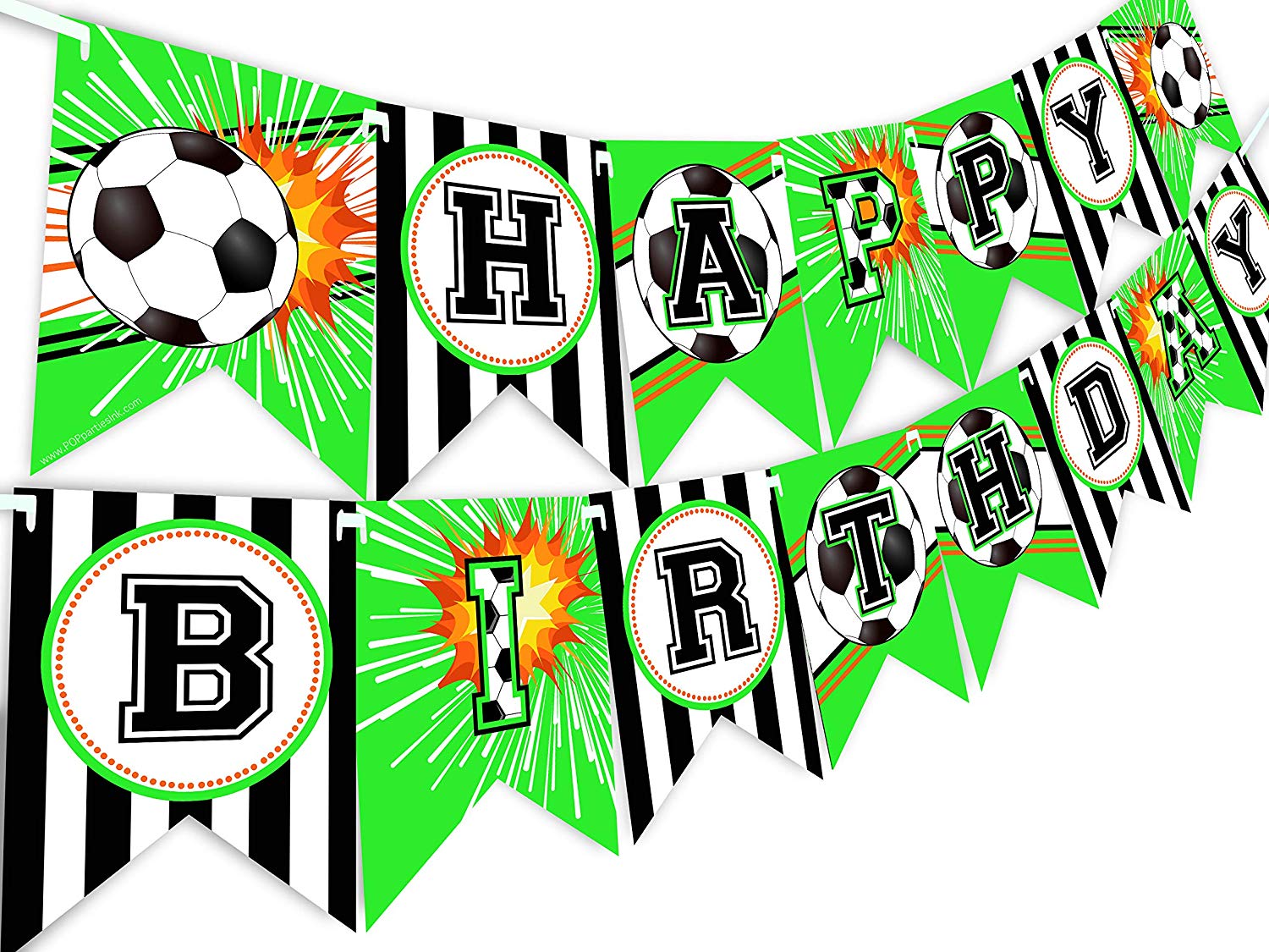 Slime Green Happy Birthday Banner Pennant - Slime Party Decorations - Art Party Supplies - Slime Party Supplies - Green